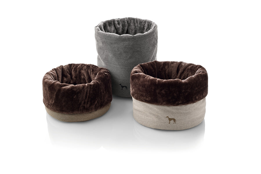 LIVINGSTON Bed - Hunter Pet Store -Cozy pet bed -For hiding, sleeping and resting -Round shape animates to nestle and roll up -Especially soft and cuddly -Adjustable height -Washable at 140 °F