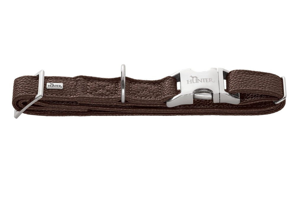 SOFIA Alu-Strong Collar - Hunter Pet Store -Imitation leather in nappa look -Vegan -Infinitely adjustable -Robust aluminium plug-in fastener -Brilliant colors -Made in Germany
