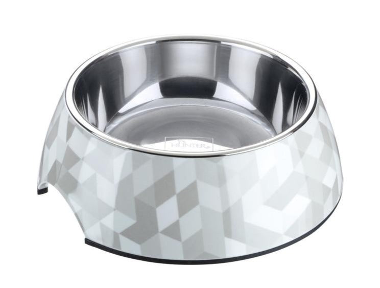 BAKU Bowl - Hunter Pet Store -feeding or drinking bowl with melamine -with removable stainless steel bowl -with heart print -slip-resistant rubber rim on the bottom -long-lasting, shock and scratch resistant -easy to clean and dishwasher safe -food safe