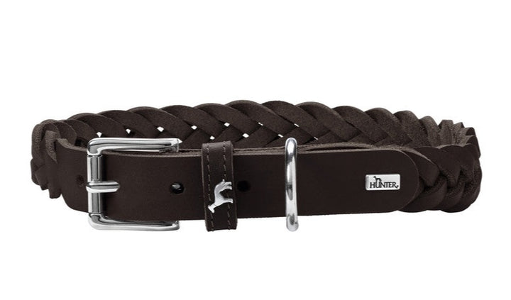 SOLID EDUCATION Special Collar - Hunter Pet Store -cow leather -hand-braided -made from a single piece of leather -made in Germany