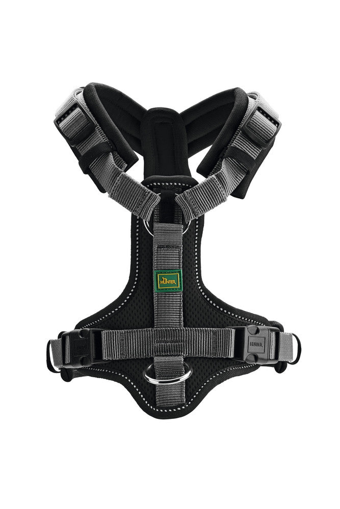 MALDON Harness - Hunter Pet Store -made of especially soft cow nappa leather -particularly stable stop ring -stepless adjustable -fur-friendly due to rounded processing -tear-resistant nylon insert -made in Germany