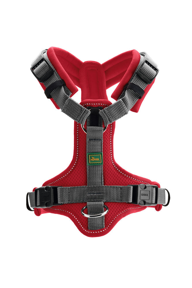 MALDON Harness - Hunter Pet Store -made of especially soft cow nappa leather -particularly stable stop ring -stepless adjustable -fur-friendly due to rounded processing -tear-resistant nylon insert -made in Germany