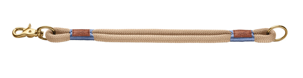 SANSIBAR Rantum Collar - Hunter Pet Store -collar made from two layers of rope -real leather patch with Sansibar logo -brass fittings -with scissor carabiner -not adjustable -striking color accents