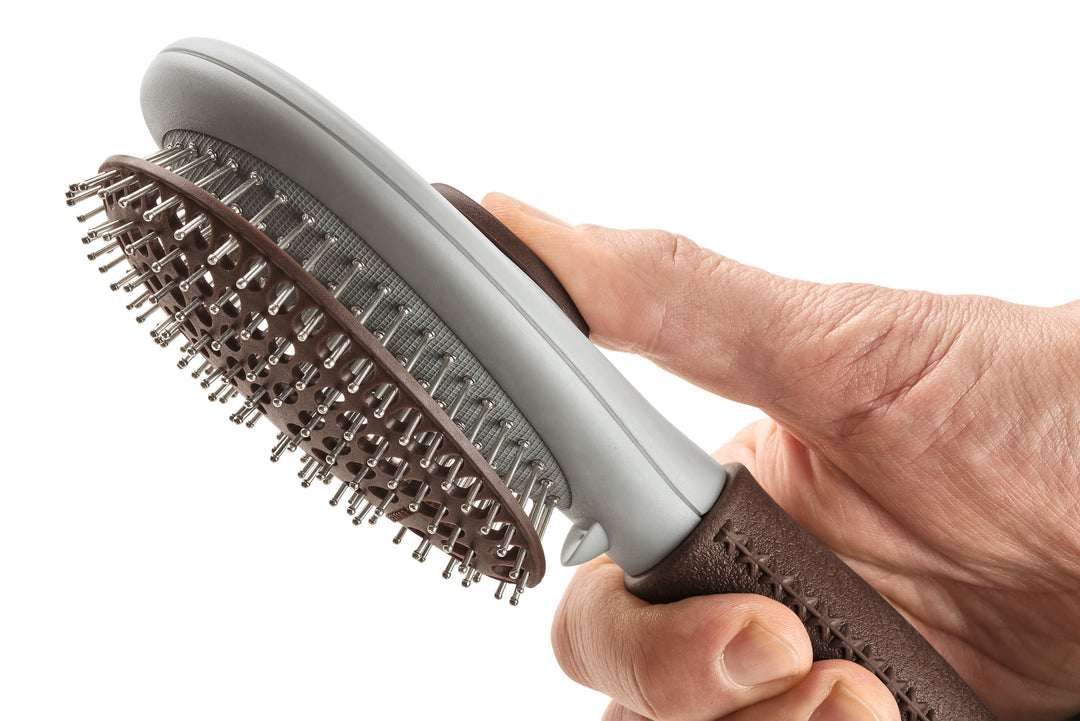dog grooming self cleaning brush