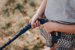 LIST Leash - Hunter Pet Store -nautical rope look -robust braiding -brass fittings -detachable brass badge -with hand loop -Ahoy there!