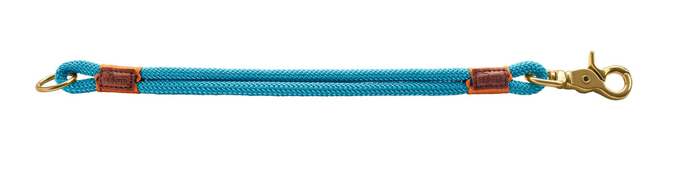 OSS collar - Hunter Pet Store -collar made from two layers of rope -brass fittings -with scissor carabiner -not adjustable -striking color accents