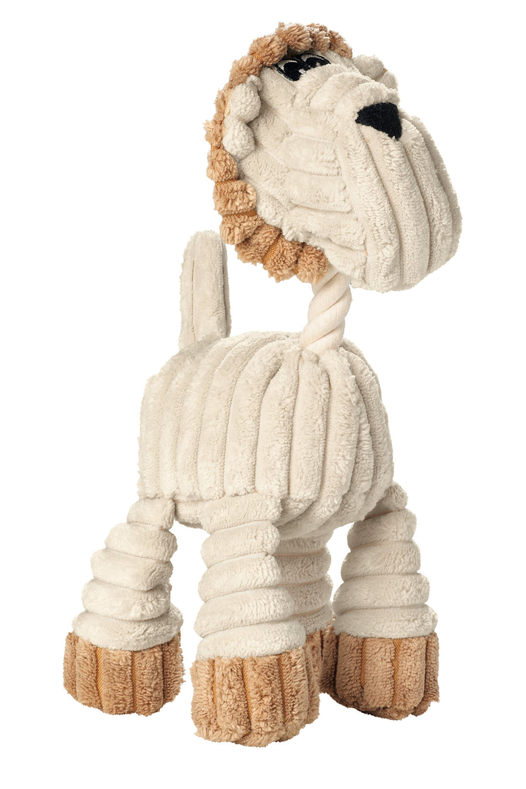 HUGGLY ZOO Lion Dog Toy - Hunter Pet Store -dog toy to cuddle and love -suitable for small and medium-sized dogs -cute design -with tooth-caring rope -without squeaker -washable at 90 °F -9.45 in