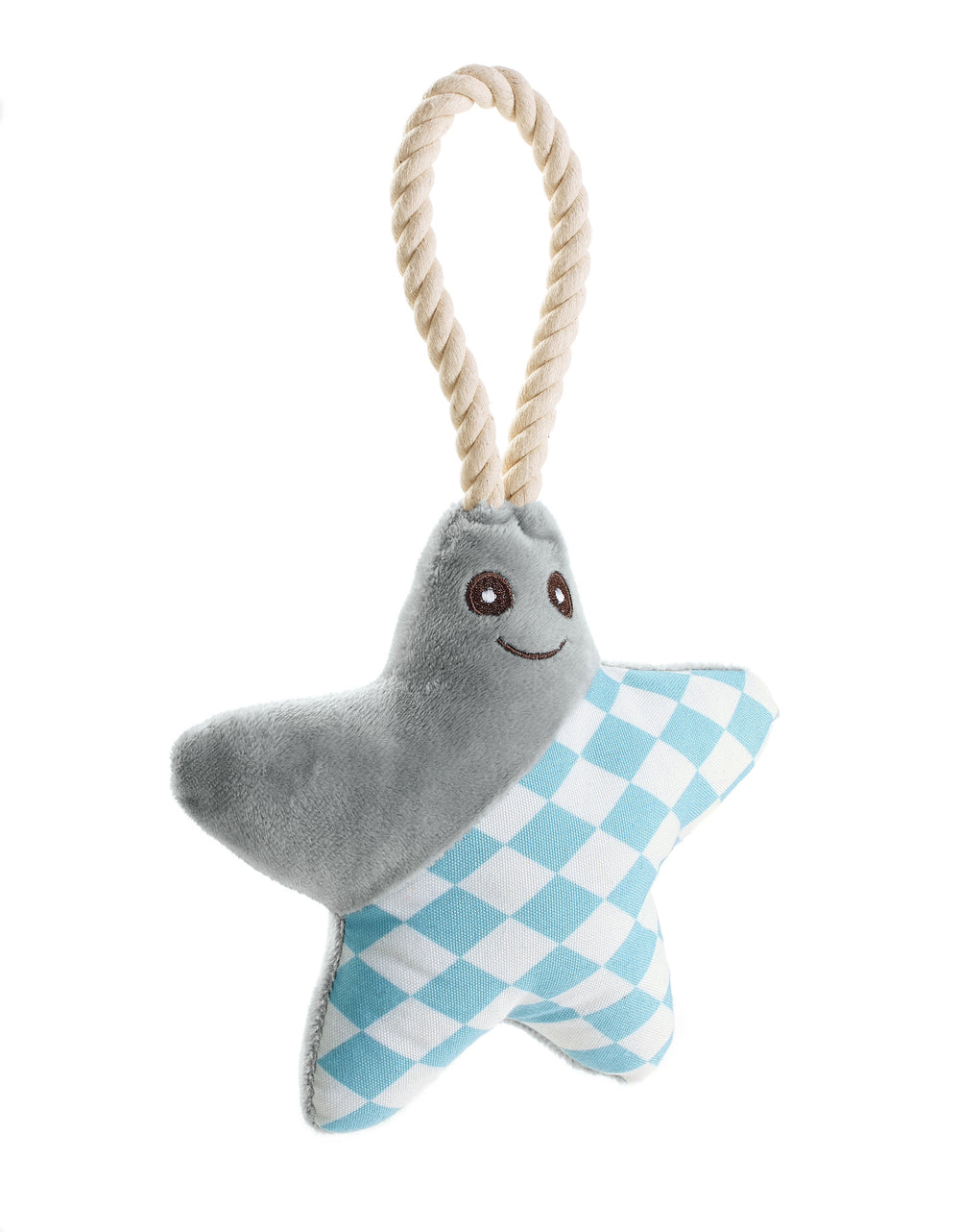 SALIMA Star Dog toy - Hunter Pet Store -polyester -with squeaker -with a rope for throwing and playing tug-o-war -soft and cuddly -hand wash -6.69 in
