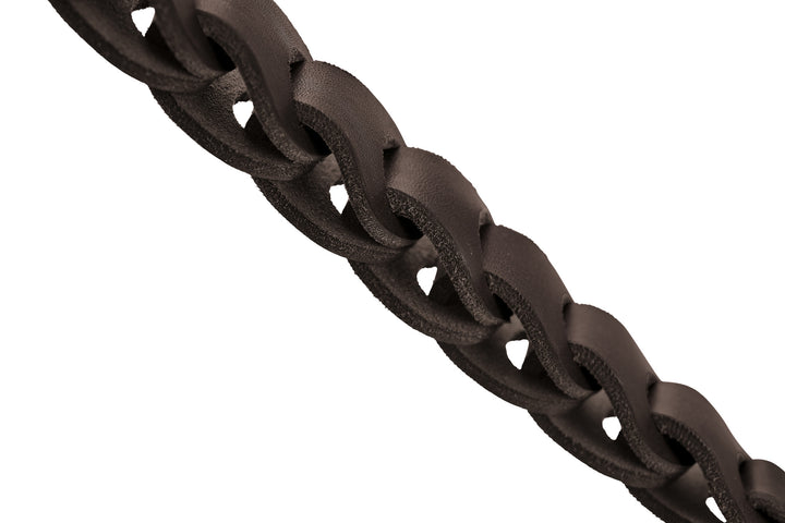 Solid EDUCATION Chain Leash - Hunter Pet Store -leash for leisure activities (not for training purposes) -with handmade and interlinked leather elements -special design provides pleasant, light tug damping
