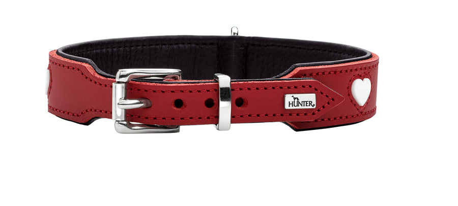 LOVE Collar - Hunter Pet Store -especially soft cow leather -hearts are sewn in individually -made in Germany