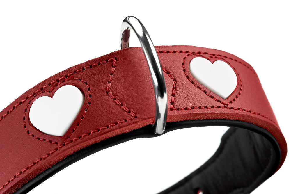LOVE Collar - Hunter Pet Store -especially soft cow leather -hearts are sewn in individually -made in Germany