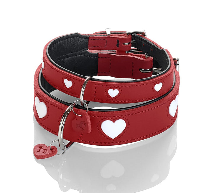 LOVE Collar - Hunter Pet Store -especially soft cow leather -hearts are sewn in individually -made in Germany