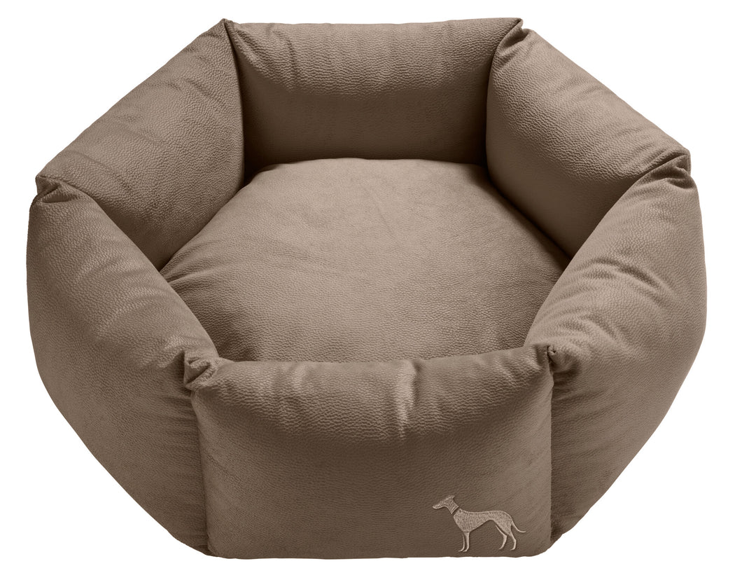 MERIDA Sofa Ortho Hexagon - Hunter Pet Store -Orthopedic sofa for dogs with joint and back problems -Lying surface with pressure-relieving memory foam flakes -Reversible inner cushion -Pleasantly soft feel and elegant hexagonal look -Anti-slip underside -Removable cover washable at 140 °F -Made in Europe