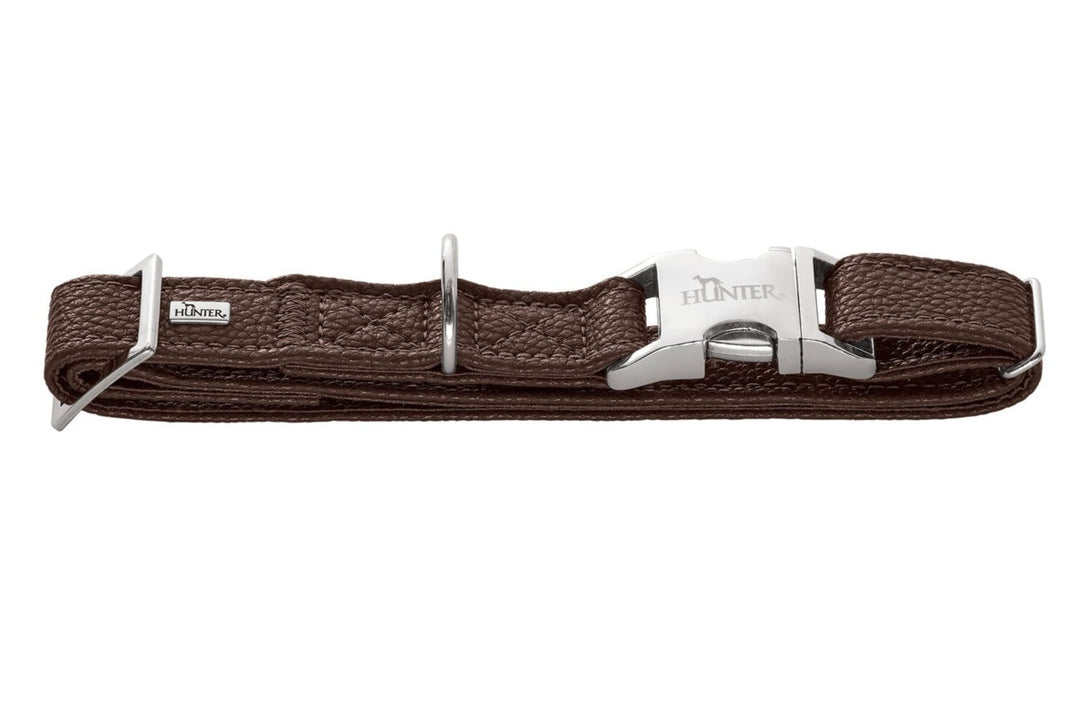 SOFIA Alu-Strong Collar - Hunter Pet Store -Imitation leather in nappa look -Vegan -Infinitely adjustable -Robust aluminium plug-in fastener -Brilliant colors -Made in Germany