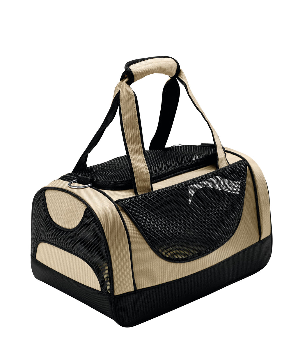Carrier bag PORTLAND - Hunter Pet Store -Carry bag for pets weighing up to 17.6 lbs -Washable, robust material with mesh inserts for optimum air supply -With carrying handle and detachable, adjustable shoulder strap -With two-way zipper -Possible access from the top