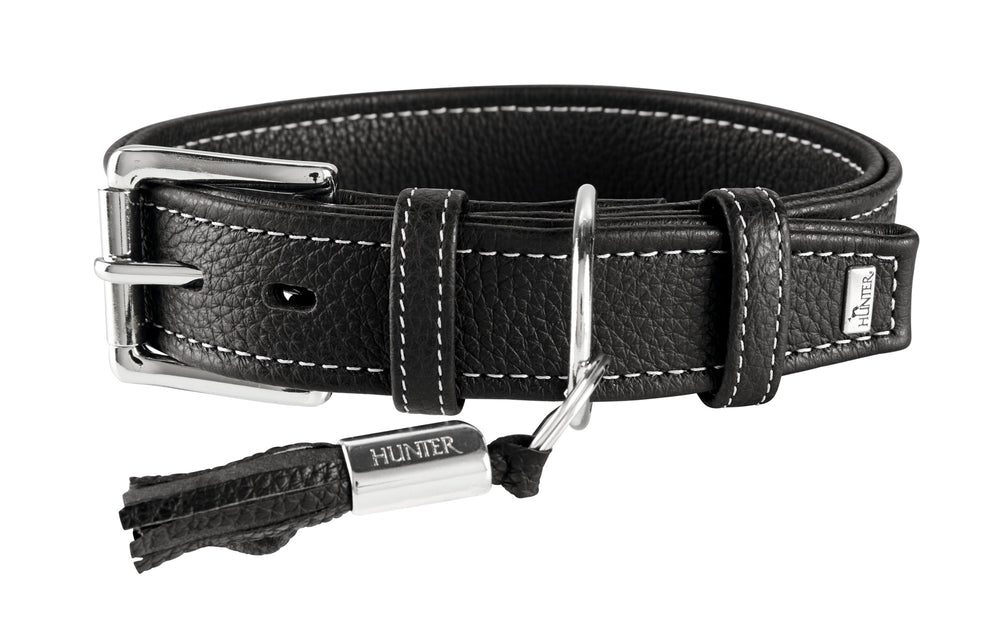 CANNES Collar - Hunter Pet Store -especially soft cow nappa leather -collar body is made from one single piece of leather -made in Germany