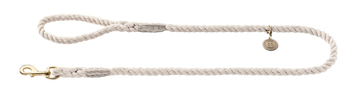 LIST Leash - Hunter Pet Store -nautical rope look -robust braiding -brass fittings -detachable brass badge -with hand loop -Ahoy there!