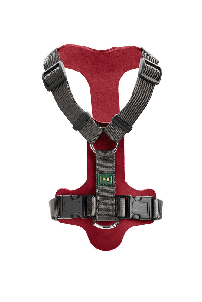 AALBORG Mixed Harness - Hunter Pet Store -combination of cowhide leather and nylon -5-way adjustment -with light plastic clasp -made in Germany