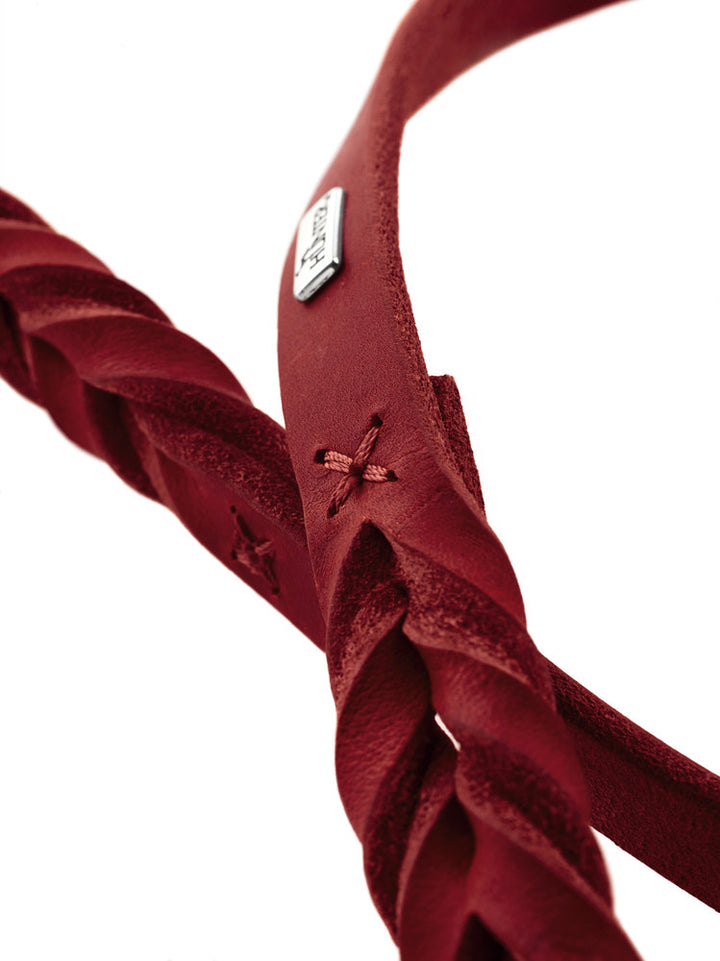 SOLID EDUCATION Leash - Hunter Pet Store -particularly tough and hard-wearing leather -hand-braided -with a leather keyring -snap bolt braided into the leather -with hand loop -made in Germany