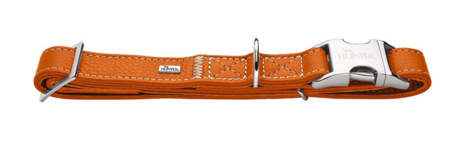 CANNES Alu-Strong Collar - Hunter Pet Store -especially soft cow nappa leather -robust fastener made of aluminum -stepless adjustable -made in Germany