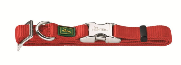 NYLON Alu-Strong Collar - Hunter Pet Store -made of high-quality and durable nylon material -step-less adjustable by metal slider -with practical aluminum fastener