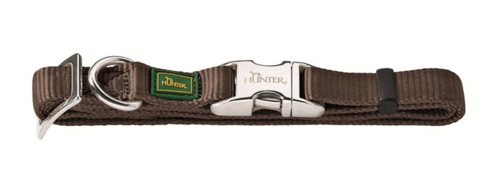 NYLON Alu-Strong Collar - Hunter Pet Store -made of high-quality and durable nylon material -step-less adjustable by metal slider -with practical aluminum fastener