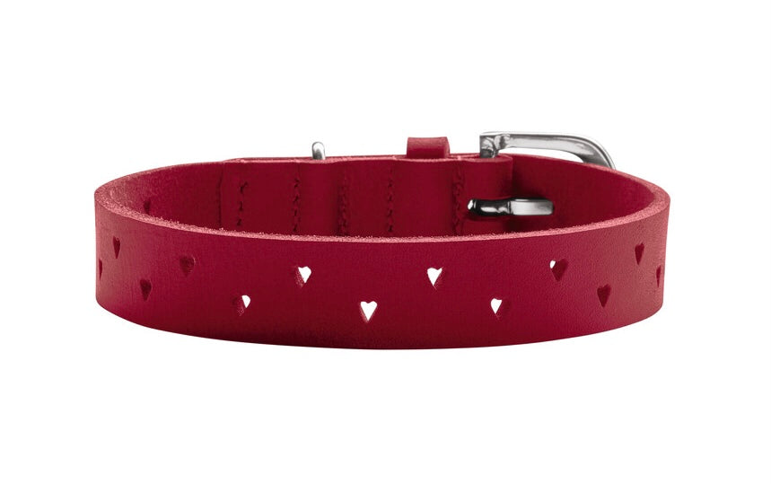 AALBORG Soul Collar - Hunter Pet Store -classic collar, universally usable -especially well-suited to use in dog sports due to a liberal application of oil -particularly tough and hard-wearing leather -with charming heart punching -made in Germany
