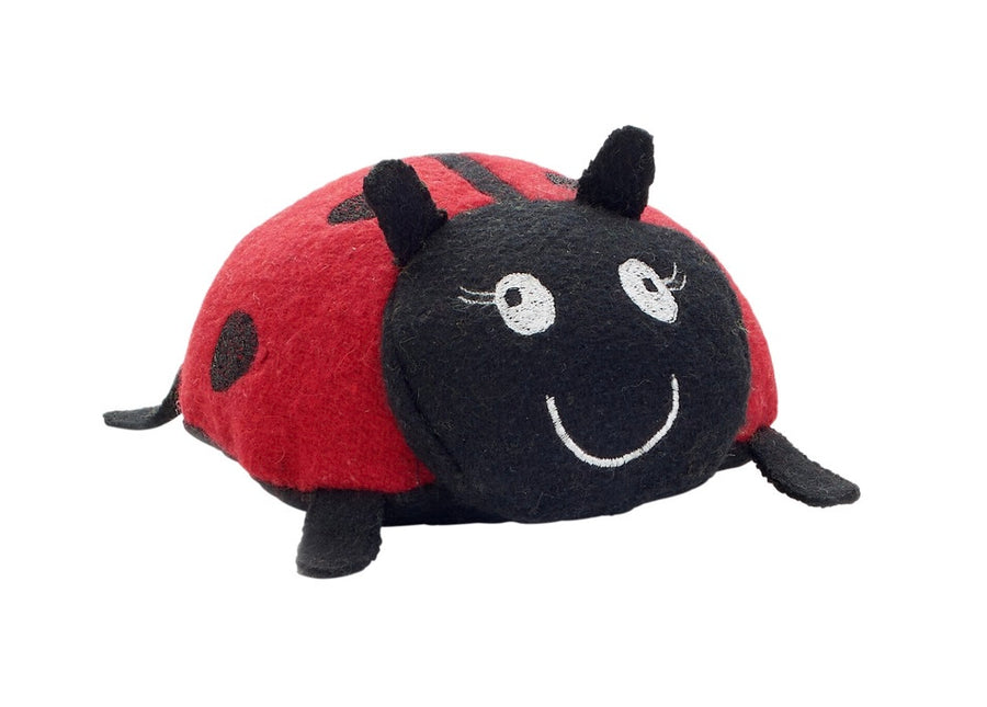 FLORENZ Ladybug Dog toy - Hunter Pet Store -cute toy in insect look, without squeaker -for small and medium-sized dogs -pleasantly grippy material mix -for playing, cuddling and loving -made from up-cycled outer material and recycled filling -washable at 90 °F -8.66 in