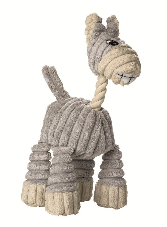 HUGGLY ZOO Donkey Dog toy - Hunter Pet Store -dog toy to cuddle and love -suitable for small and medium-sized dogs -cute design -with tooth-caring rope -without squeaker -washable at 90 °F -9.84 in