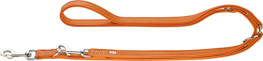 CANNES Adjustable Leash - Hunter Pet Store -especially soft cow nappa leather -3-fold adjustable -made in Germany