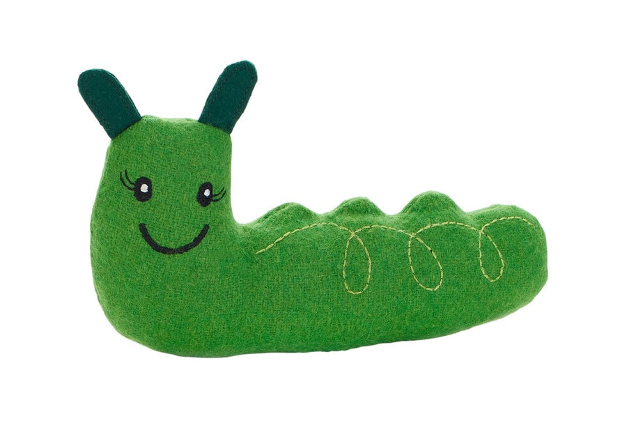 FLORENZ Caterpillar Dog toy - Hunter Pet Store -cute toy in insect look, without squeaker -for small and medium-sized dogs -pleasantly grippy material mix -for playing, cuddling and loving -made from up-cycled outer material and recycled filling -washable at 90 °F -7.09 in