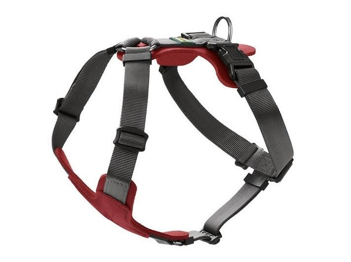 AALBORG Mixed Harness - Hunter Pet Store -combination of cowhide leather and nylon -5-way adjustment -with light plastic clasp -made in Germany