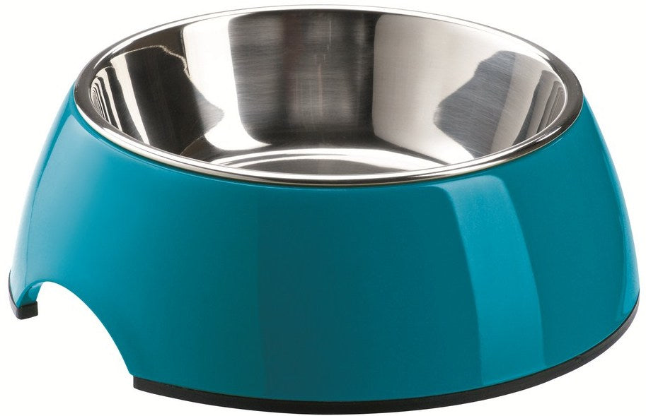 COLOR Bowl - Hunter Pet Store -feeding or drinking bowl with melamine -with removable stainless steel bowl -classic-modern design -slip-resistant rubber rim on the bottom -long-lasting, shock and scratch resistant -easy to clean and dishwasher safe -food safe