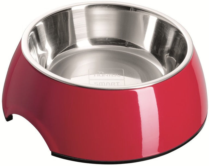 COLOR Bowl - Hunter Pet Store -feeding or drinking bowl with melamine -with removable stainless steel bowl -classic-modern design -slip-resistant rubber rim on the bottom -long-lasting, shock and scratch resistant -easy to clean and dishwasher safe -food safe