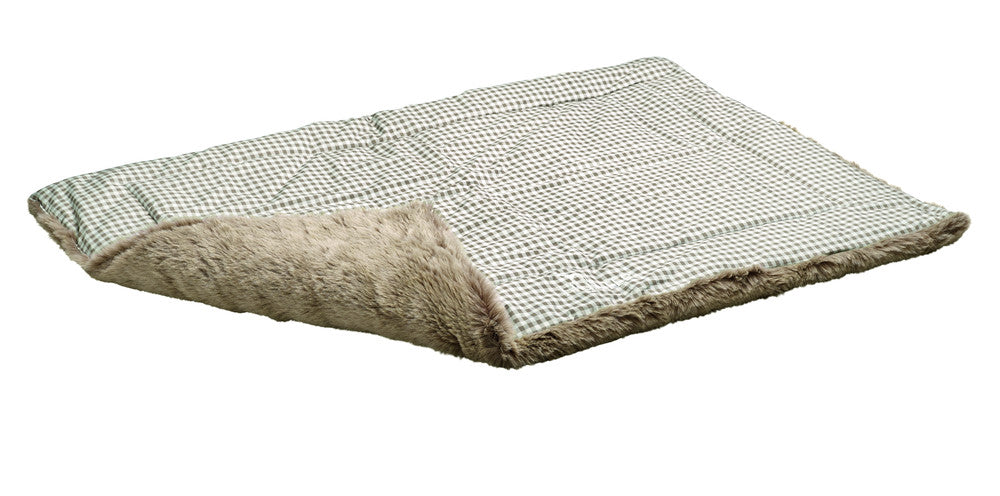 ASTANA Blanket - Hunter Pet Store -cozy dog blanket for at home or when traveling -with a classic check design and discreet HUNTER embroidery -can be used on both sides: One side made of comfortable cotton, the other with plush trimming -can be used individually or as an insert for transport boxes or dog beds -lightly padded for high comfort -washable at 90°F