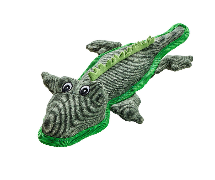 BRISBANE Gator Dog toy - Hunter Pet Store -dog toy for playing, cuddling and loving -for medium to large dogs -funny animal look with pleasantly firm surface -can be easily picked up and retrieved -with reinforced seams for more stability -14.96 in
