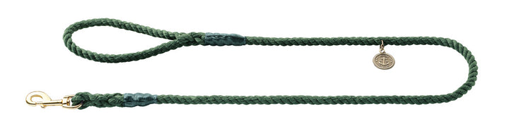 LIST Leash - Hunter Pet Store -nautical rope look -robust braiding -brass fittings -detachable brass badge -with hand loop -Ahoy there!