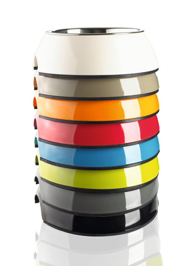 COLOR Bowl - Hunter Pet Store -feeding or drinking bowl with melamine -with removable stainless steel bowl -classic-modern design -slip-resistant rubber rim on the bottom -long-lasting, shock and scratch resistant -easy to clean and dishwasher safe -food safe