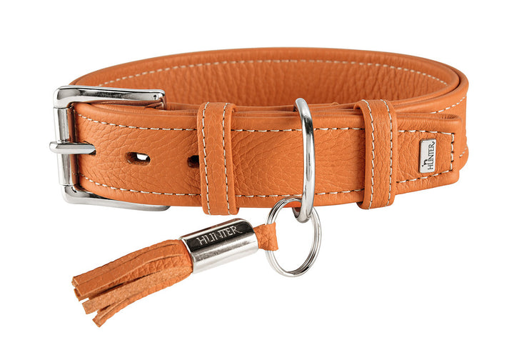 CANNES Collar - Hunter Pet Store -especially soft cow nappa leather -collar body is made from one single piece of leather -made in Germany
