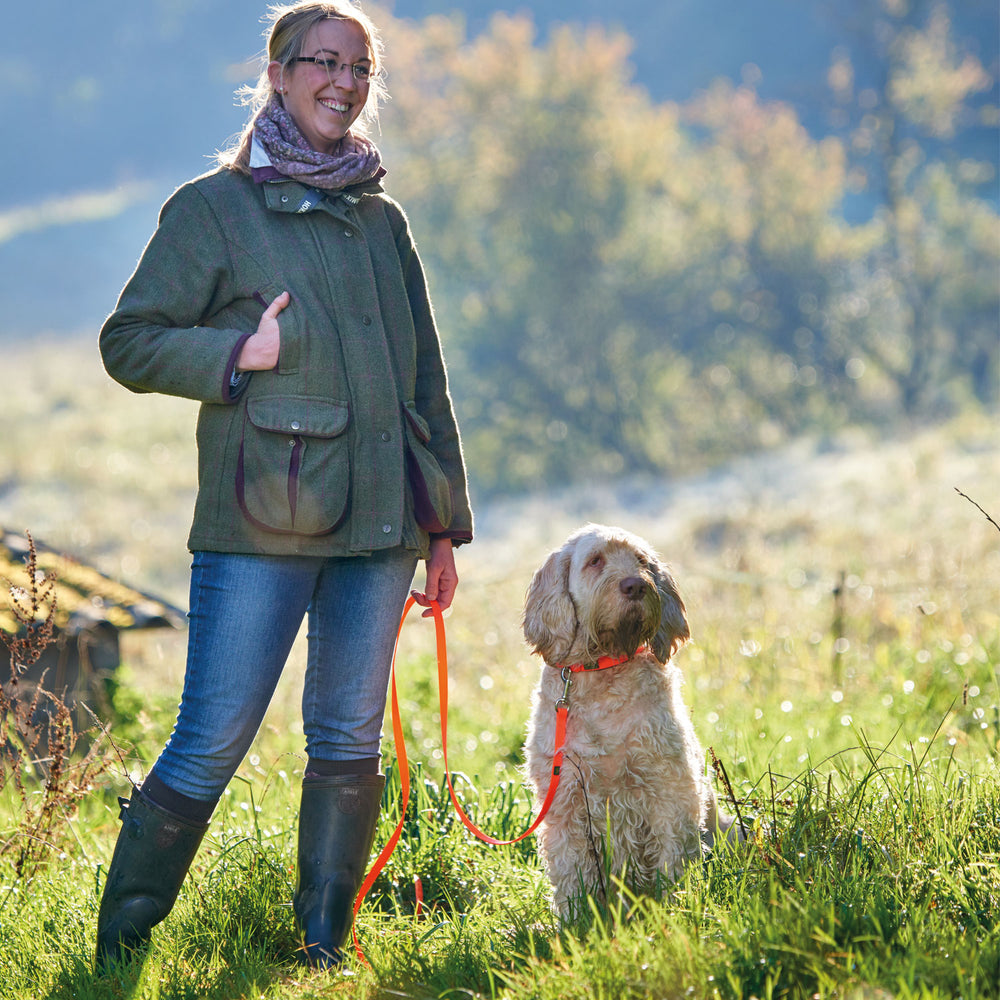 Tracking Leash CONVENIENCE Flat - Hunter Pet Store -search and drag leash for dog sports and training-ideal for hunting and dog sports-without wrist loop-durable, tear-resistant and weatherproof-frm grip in warm and cold conditions-antibacterial and mould-free