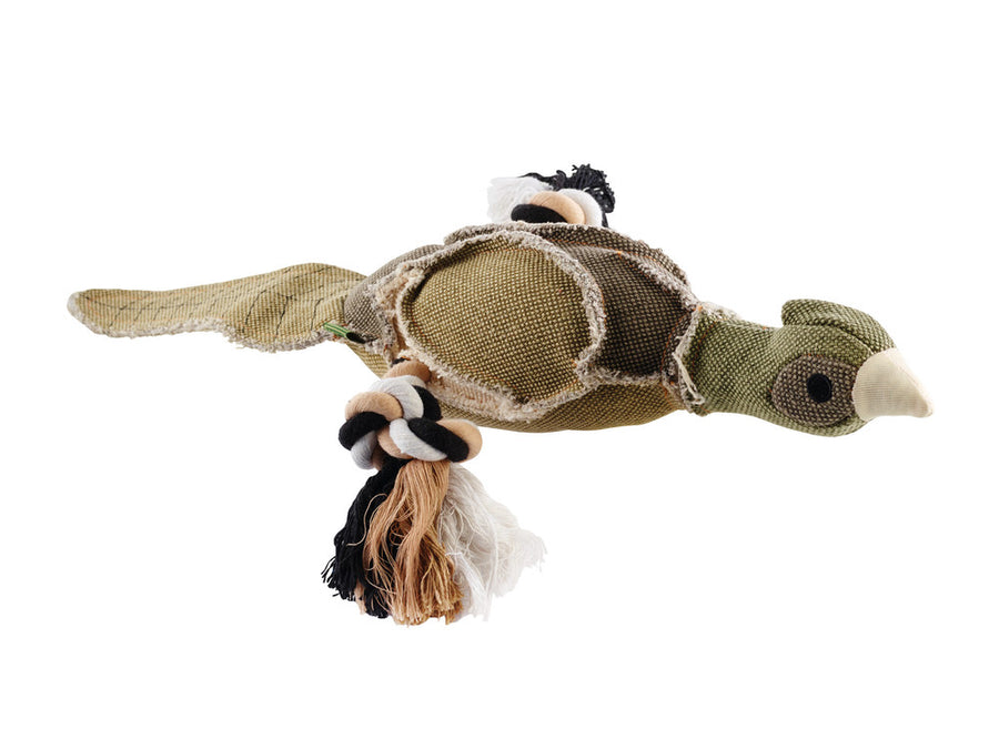 CANVAS Wild Duck Dog toy - Hunter Pet Store -dog toy for playing, cuddling and loving -suitable for medium to large dogs -detailed animal look with a rough look and raw edge seams -with squeaker -washable at 86 °F -19.7 in