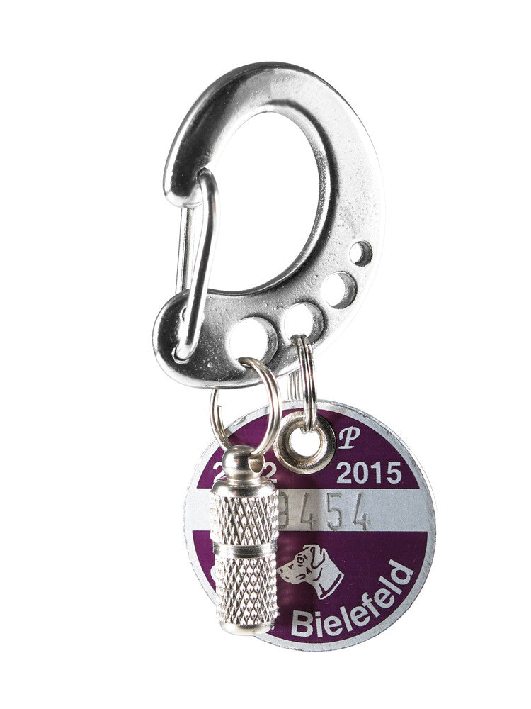 Snap Hook EASY CHANGE - Hunter Pet Store -innovative extra carabiner for collar, harness and leash -easily replace up to four dog tags and fobs -robust, durable and versatile -innovative design -easy to use