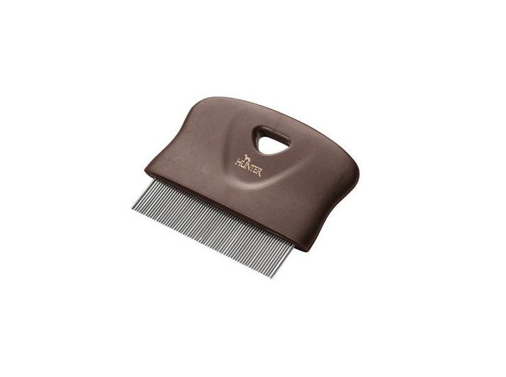 Flea and Burl Comb SPA - Hunter Pet Store -flea and nit comb suitable for all lengths of coat (short, medium, long) -meant for grooming top coat and undercoat fur -especially suitable for removing fleas and nits -high-quality stainless steel teeth -ergonomically shaped handle in high-quality leather look