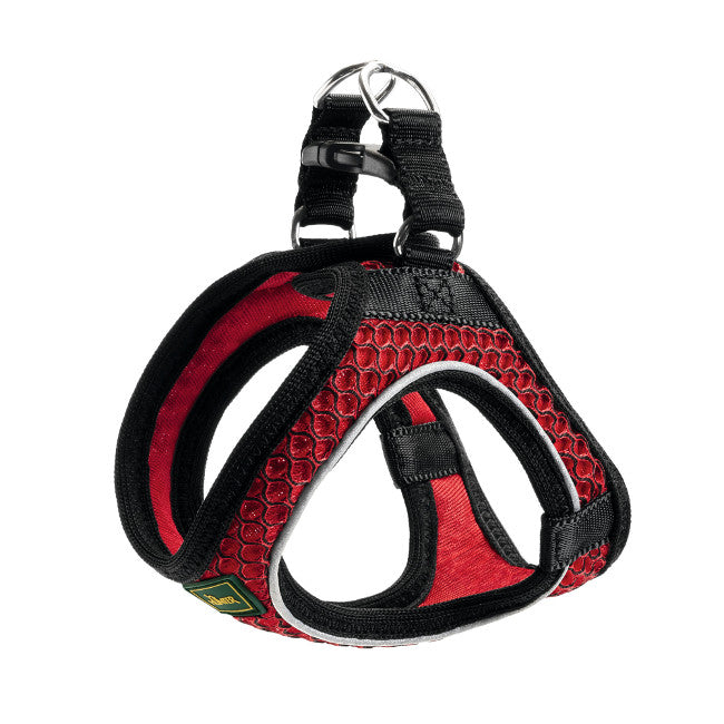 HILO Comfort Harness - Hunter Pet Store -lightweight harness for small to medium and head-shy dogs -easy to put on with only one buckle and Velcro closure -optimum freedom of movement -nylon edging with highly reflective piping -soft, air-permeable and breathable -cooling effect possible with the help of water -easy-care and quick-drying