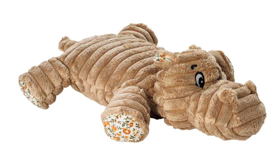 HUGGLY Amazonas Hippo Dog toy - Hunter Pet Store -dog toy to cuddle and love -suitable for small and medium-sized dogs -cute design -with tooth-caring rope -without squeaker -washable at 90°F -9.45 in