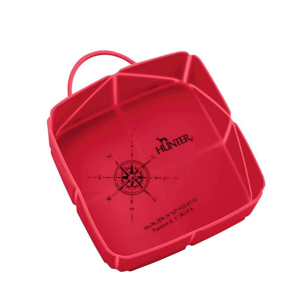Collapsible travel bowl LIST red