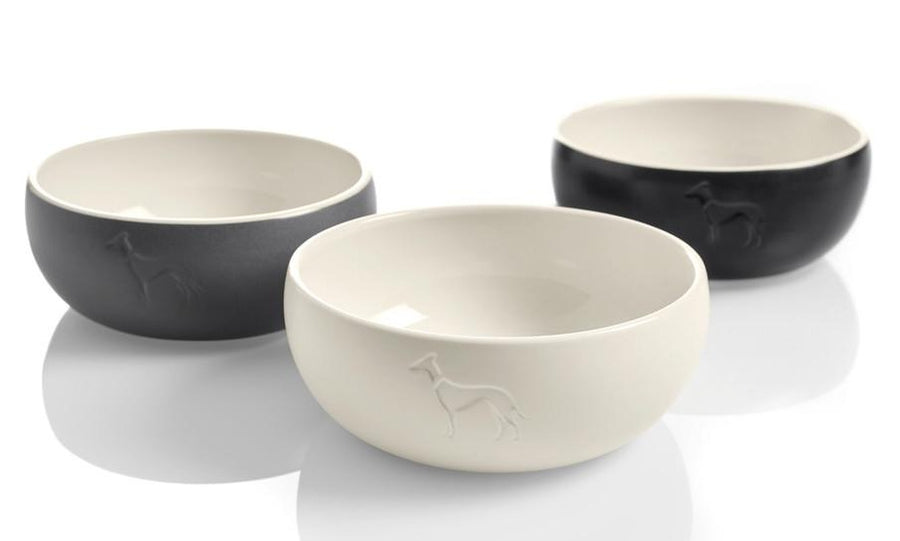 LUND Ceramic Bowl - Hunter Pet Store -feeding or drinking bowl made of ceramic -subtle HUNTER dog embossing -high weight ensures a secure stand -slip-resistant silicone rim on the bottom -long-lasting and scratch resistant -food safe and dishwasher-safe