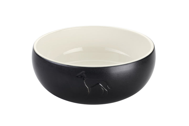 LUND Ceramic Bowl - Hunter Pet Store -feeding or drinking bowl made of ceramic -subtle HUNTER dog embossing -high weight ensures a secure stand -slip-resistant silicone rim on the bottom -long-lasting and scratch resistant -food safe and dishwasher-safe
