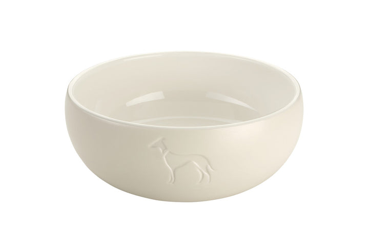 LUND Ceramic Bowl - Hunter Pet Store -feeding or drinking bowl made of ceramic -subtle HUNTER dog embossing -high weight ensures a secure stand -slip-resistant silicone rim on the bottom -long-lasting and scratch resistant -food safe and dishwasher-safe