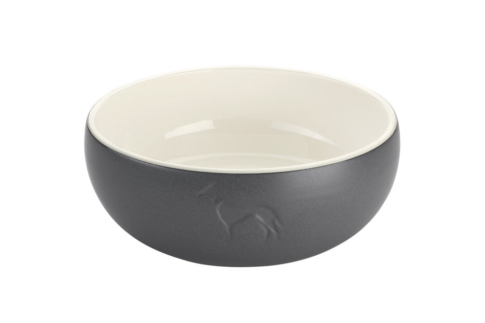 LUND Ceramic Bowl - Hunter Pet Store -feeding or drinking bowl made of ceramic -subtle HUNTER dog embossing -high weight ensures a secure stand -slip-resistant silicone rim on the bottom -long-lasting and scratch resistant -food safe and dishwasher-safe